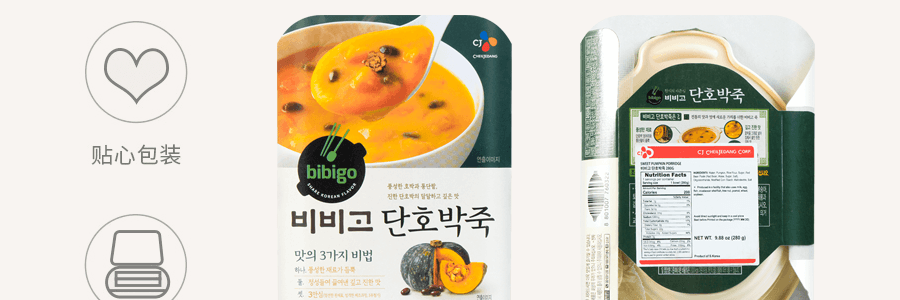 【臨期特惠】韓國CJ希傑 BIBIGO 紅豆南瓜即食粥 1人份 280g