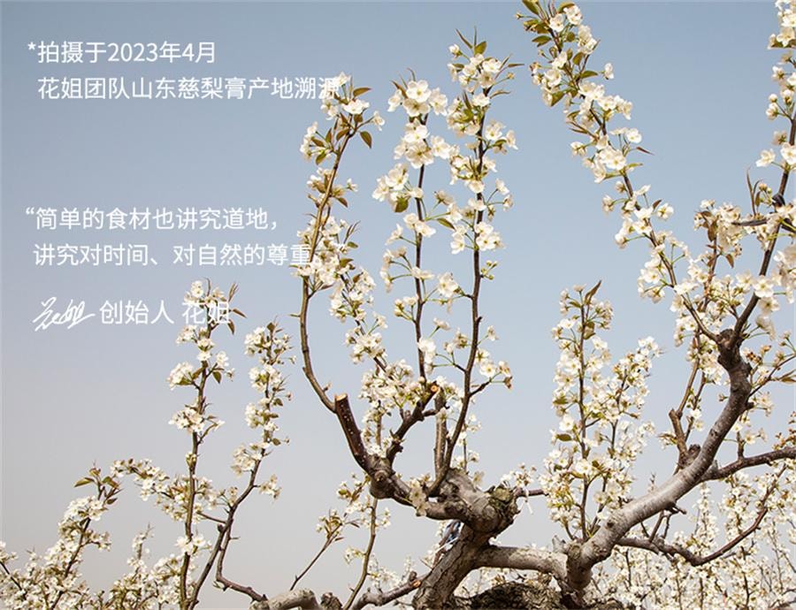 【中國直郵】 花姐食養 花姐純梨膏 正宗萊陽慈梨膏 梨膏泡水兒童非悉尼膏秋梨膏150g/瓶