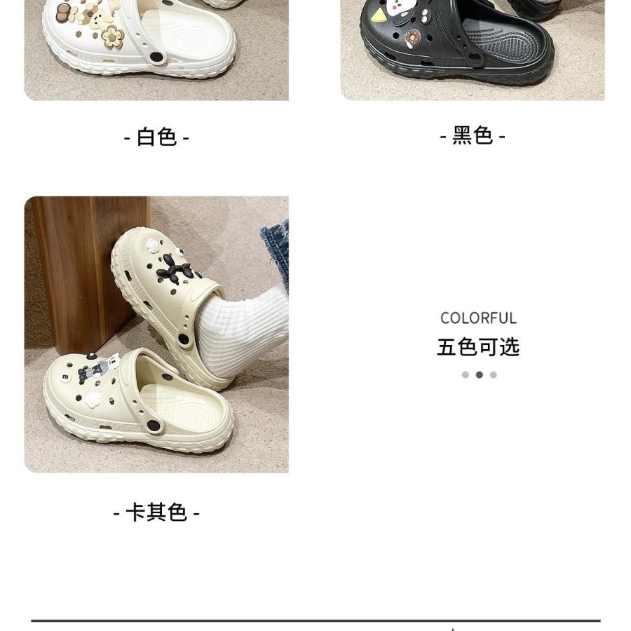【中國直郵】 水月秦淮 洞洞鞋 拖鞋 夏季 卡其色 1雙 38-39碼 女款 流汗狗10顆 沙灘 包頭 軟底 外穿