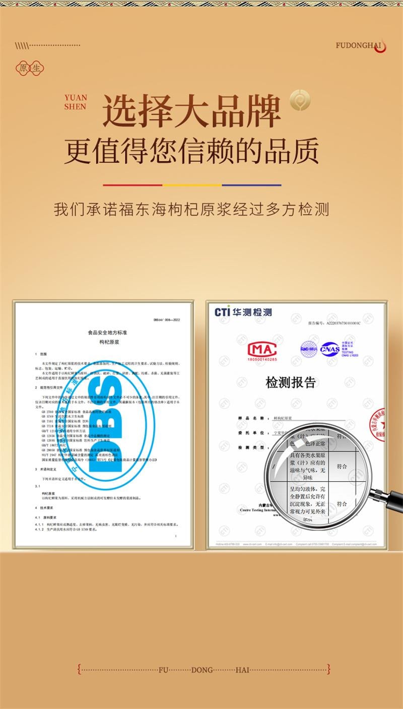 【中國直郵】 福東海 寧夏早紅晚黑枸杞原漿早C晚A杞汁 300ml