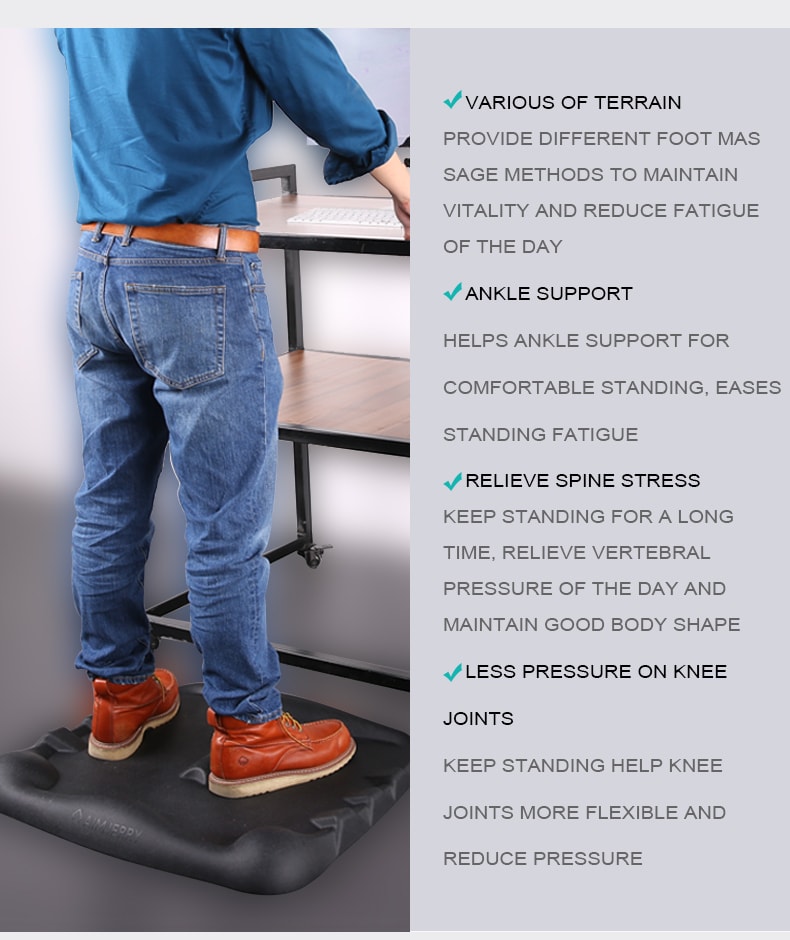 The Not-Flat Standing Desk Mat Anti Fatigue Comfort Floor Mats for Stand Up Desk and Standing Workstation