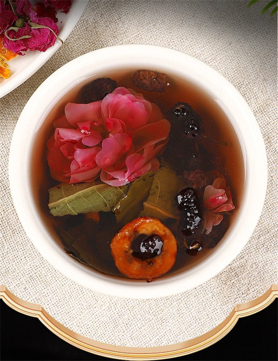 【中国直邮】悠茗庭草 乌梅山楂荷叶茶 陈皮桑葚茶 理脾调胃减肥 健脾胃 消食积 100g/袋