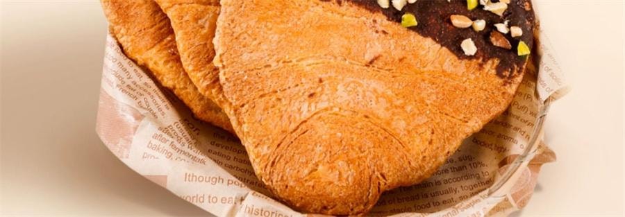 【中國直郵】 甘小鮮 壓扁可頌 無蔗糖牛角麵包早餐零食下午茶點小吃網紅同款 黑巧堅果脆味65g/盒