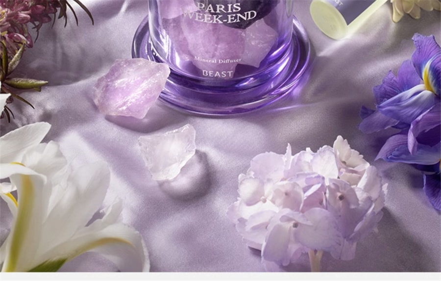 新年送礼【中国直邮】THEBEAST野兽派   巴黎周末扩香石散香器香薰蜡烛晶石礼盒生日礼物女   紫色