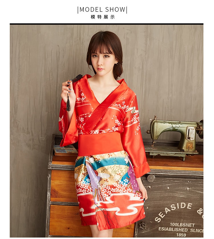 red Kimono One size