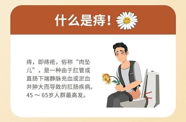 【中国直邮】 马应龙 麝香痔疮栓 痔疮消肿止痛止血 神器消肉球痔疮药 18粒/盒