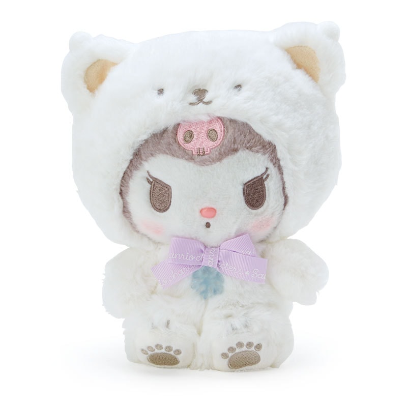 【日本直邮】日本三丽鸥SANRIO 冬季限定款 节日礼物 圣诞礼物 白熊版库洛米玩偶娃娃 1个 16×10×20cm