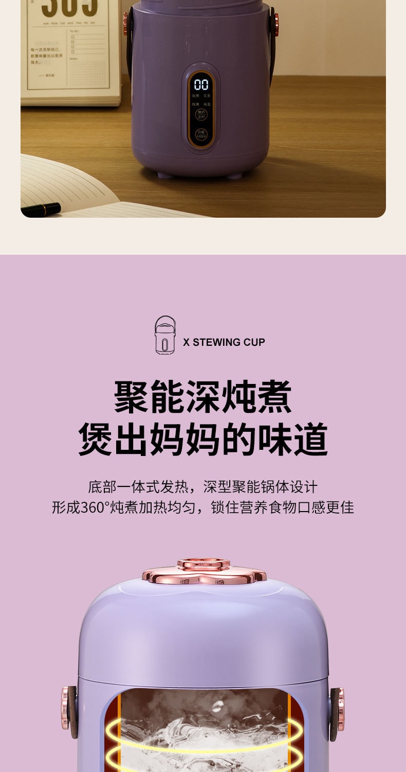 Multifunctional Ceramic Electric Stew Pot Chinese Style Health Pot Pink  1Piece - Yamibuy.com