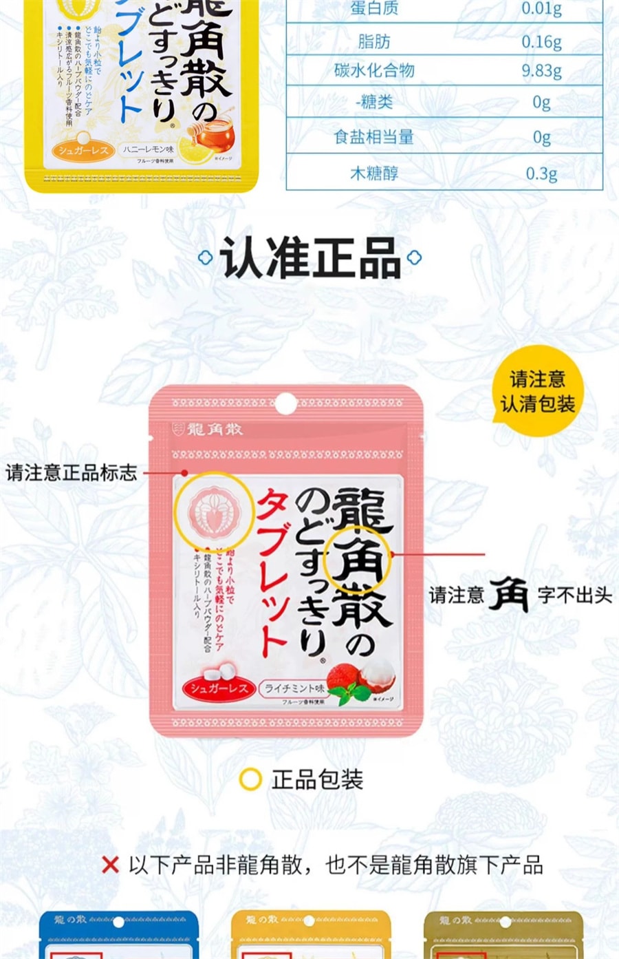 【日本直邮】日本RYUKAKUSAN 龙角散 润喉片 蜂蜜柠檬味 10.4g