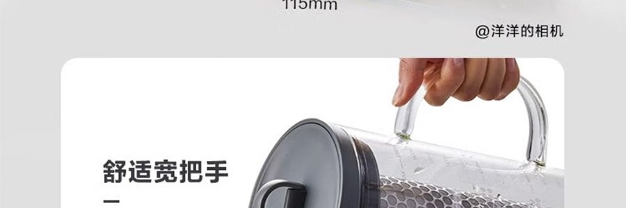 BUYDEEM北鼎 多功能冷泡壶 咖啡冷萃壶 冰饮凉水壶家用大容量过滤杯子 1.7L 杏仁白 CD2007