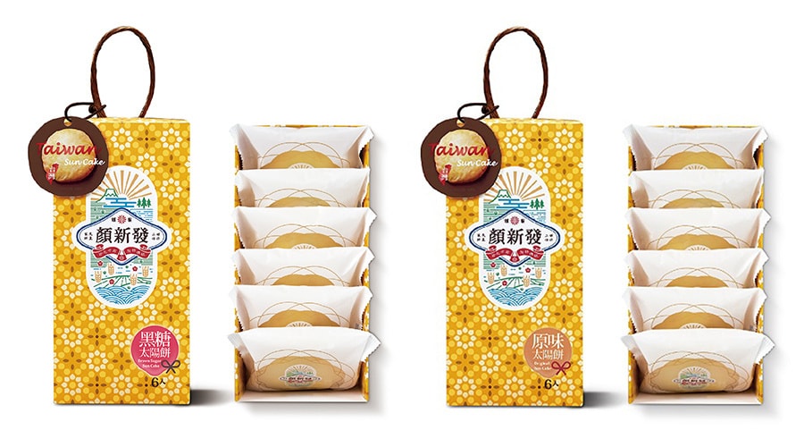 [Taiwan Direct Mail] YEN SHIN-FA COOKIES Sun cake(Original/Brown sugar) 2 Cases Combo *Specialty*