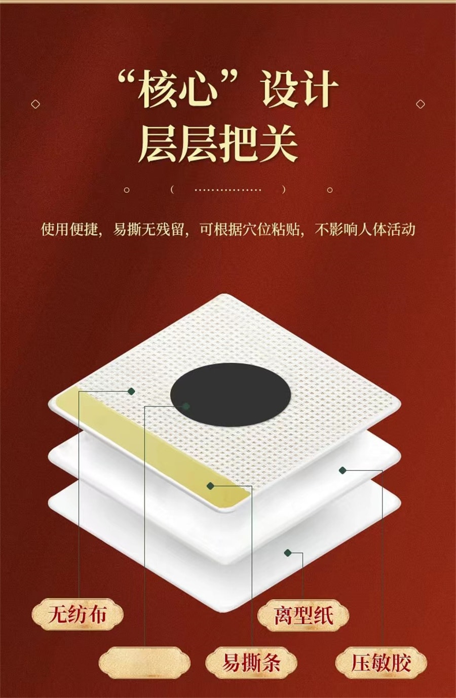 【中国直邮】南京同仁堂  三九贴 艾草三九贴艾草贴 疏通经络  调理气血  宽胸降气  健脾和胃 30贴/盒
