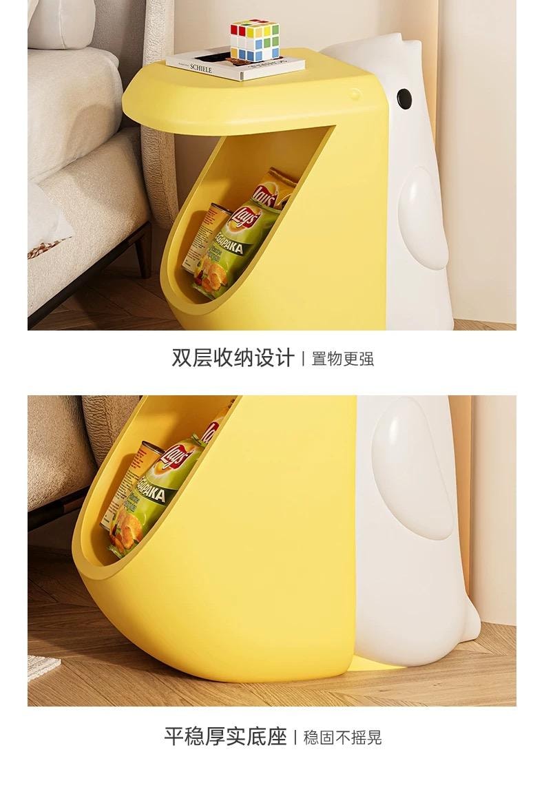 【中國直郵】 FOXTAIL 鵜鶘落地擺飾 創意邊幾 客廳 卡通零食收納 可愛茶几 禮物 溫暖好物-貪吃鵜鶘邊幾擺件 1件*預計到達時間3-4週