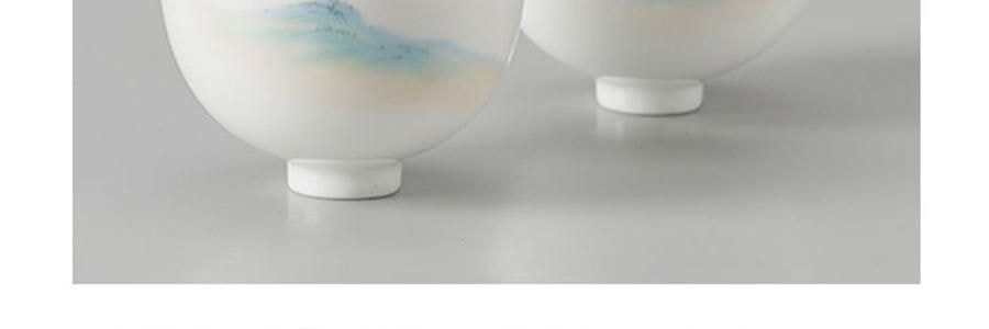 蓝印东方 景德镇陶瓷中式泡茶壶茶具套装 壶*1、杯*4、公道*1、包装*1【石上-千里江山】