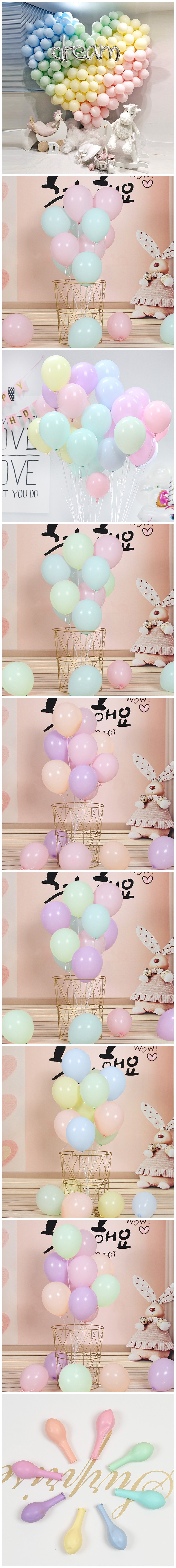 【中国直邮】英尼 马卡龙气球婚庆用品 结婚生日派对浪漫装饰场景布置糖果色气球 100PCS