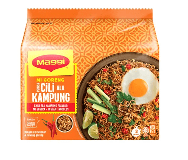 【马来西亚直邮】马来西亚 MAGGI 乡村风味辣椒味炒面 捞面 干拌面 5包入