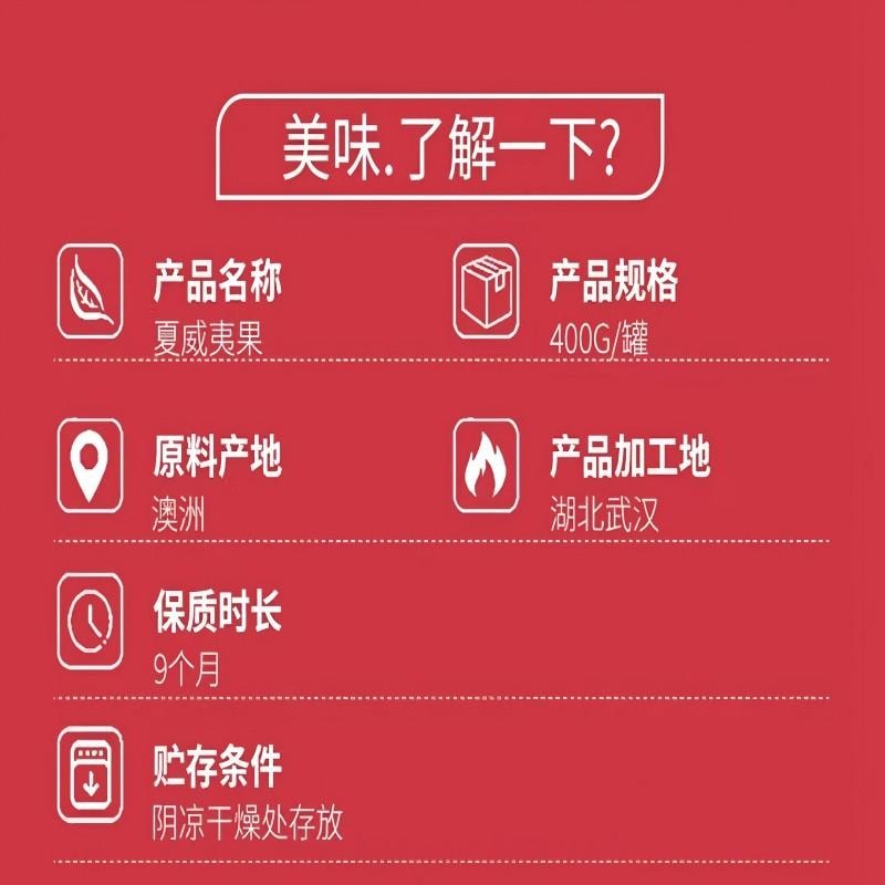 【中国直邮】 新边界 夏威夷果精选大颗坚果炒货送礼奶香干果罐装每日坚果特产小吃休闲食品孕妇健康干果送礼休闲零食年货囤货400g