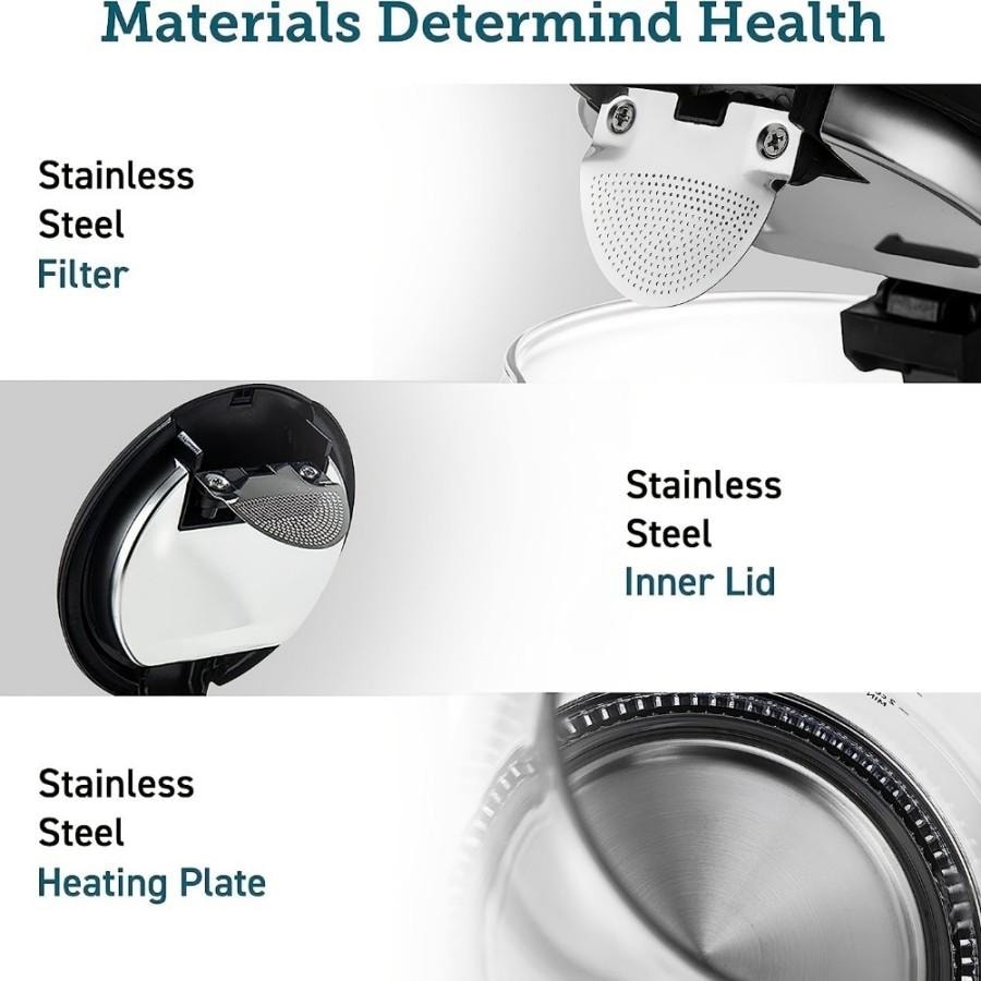 【美國現貨 本土直郵】 美國 法提娜 美規 電水壺 1200W 寬開口 1.7L 玻璃熱水壺 黑色 安全 防護