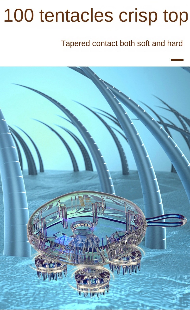 【輪滑世界冠軍郭丹代言品牌】中國 和正HEZHENG 頭部按摩器全自動頭皮按摩爪電動防水按摩儀 白色 1件