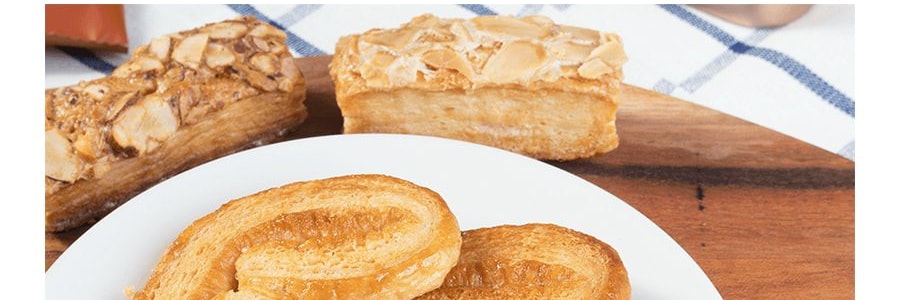 香港美心 三重奏禮盒 蝴蝶酥+杏仁千層條+奶香曲奇+多口味餅乾糕點 38枚入 331g 【年貨禮盒】