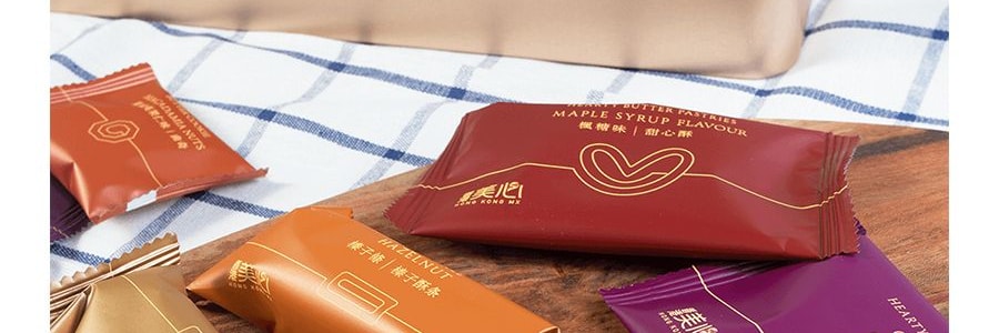 香港美心 三重奏禮盒 蝴蝶酥+杏仁千層條+奶香曲奇+多口味餅乾糕點 38枚入 331g 【年貨禮盒】