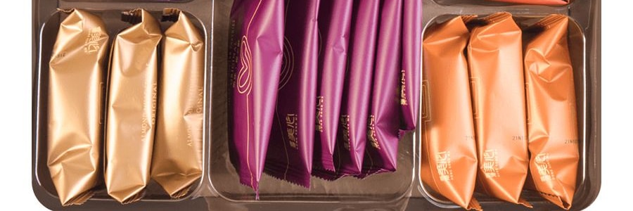 香港美心 三重奏禮盒 蝴蝶酥+杏仁千層條+奶香曲奇+多口味餅乾糕點 38枚入 331g 【年貨禮盒】