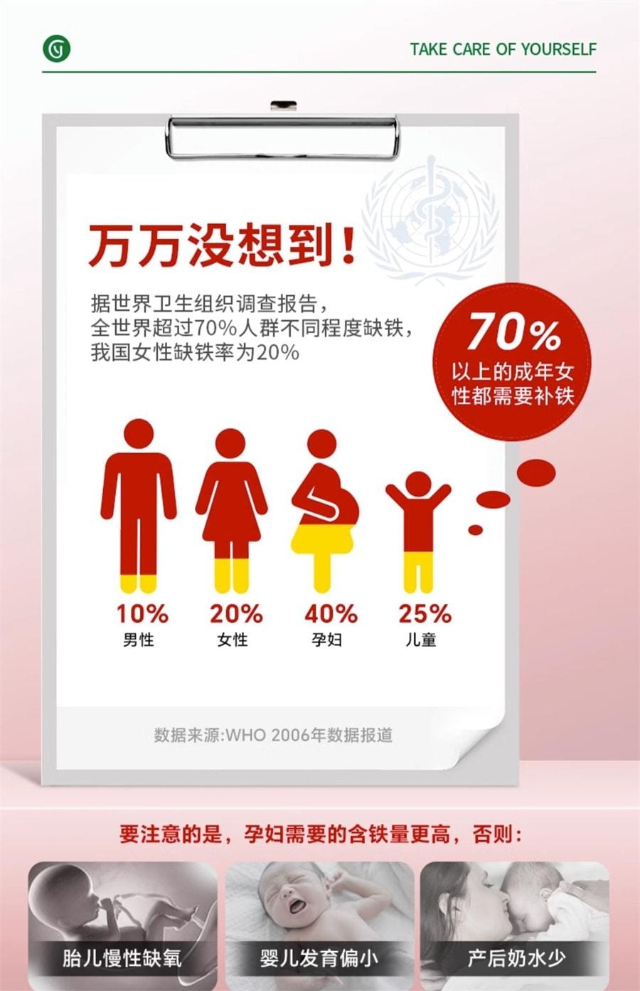 【中国直邮】 澳大利亚 优思益 铁饮元素口服液 高效补铁 红颜好气色 女性补铁剂气血贫血好喝无腥 7袋/盒