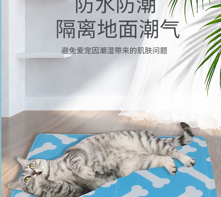 【中國直郵】尾大的喵 寵物冰墊 大骨頭圖案M碼 夏季睡墊 寵物用品