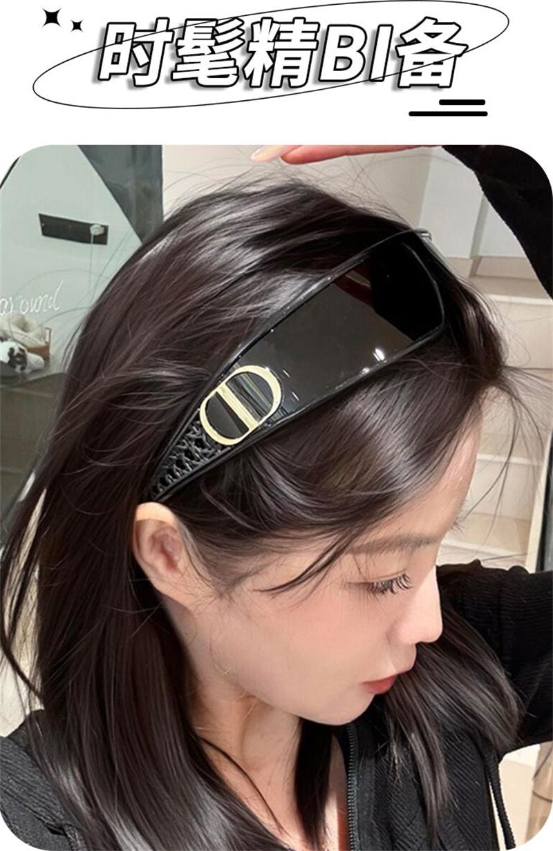 【中国直邮】 亲太太 发箍墨镜女款头箍发卡二合一防紫外线太阳眼镜 黑色框【防紫外线】1个装