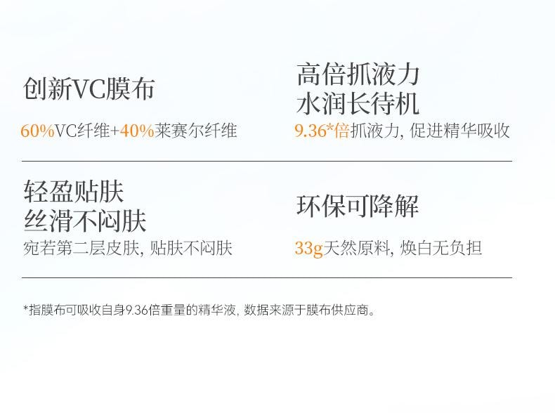 【中國直郵】 Fan Beauty VC大桔美白面膜淡斑補水【范冰冰同款】5片