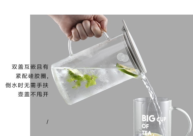 【美国直邮】北鼎BUYDEEM D杯 矮款透明 高硼硅玻璃 150ml 2个装