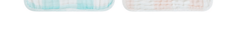 全棉时代 婴儿儿童 21春季 六层水洗纱布面巾手帕 2条装 最大拉伸尺寸 25cmx25cm 甜蜜格子