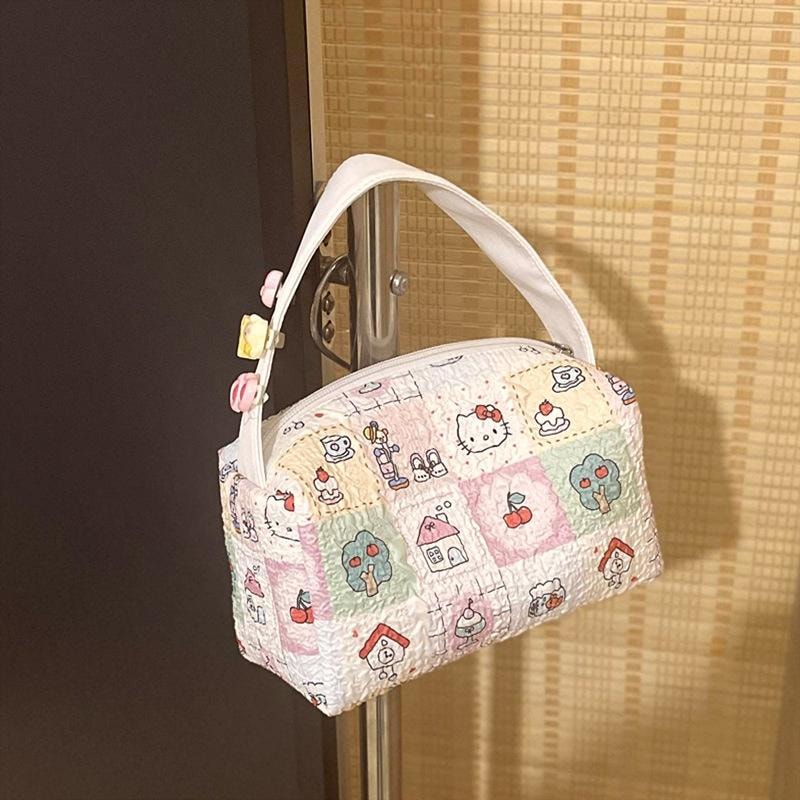 【中国直邮】 亲太太 卡通猫咪收纳包化妆洗漱包外出旅行手提包 1件装 (无配饰)