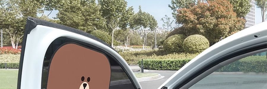 LINE FRIENDS 遮陽棚 汽車遮陽防曬 CHOCO舉手款