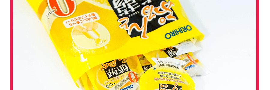 ORIHIRO 低卡高纖蒟蒻果凍 葡萄柚口味 6枚入 120g