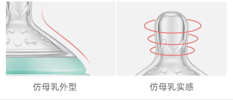 【中国直邮】十月结晶   新生婴儿奶瓶ppsu奶瓶宽口防胀气手柄吸管奶瓶    绿色-90ml(适合0-3个月)