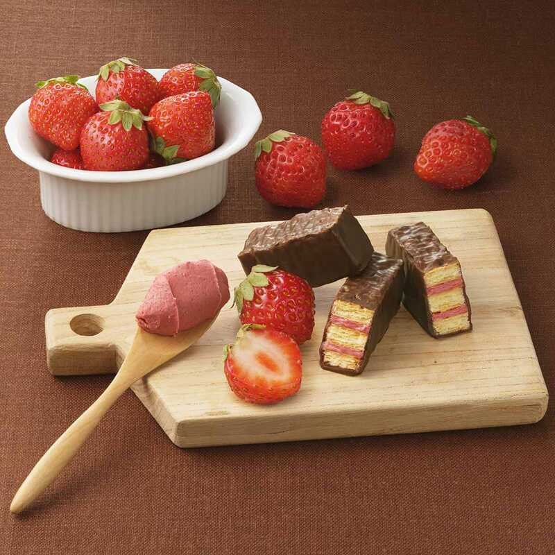 【日本直郵】Mary's 千層酥巧克力威化餅乾 草莓口味 5枚入