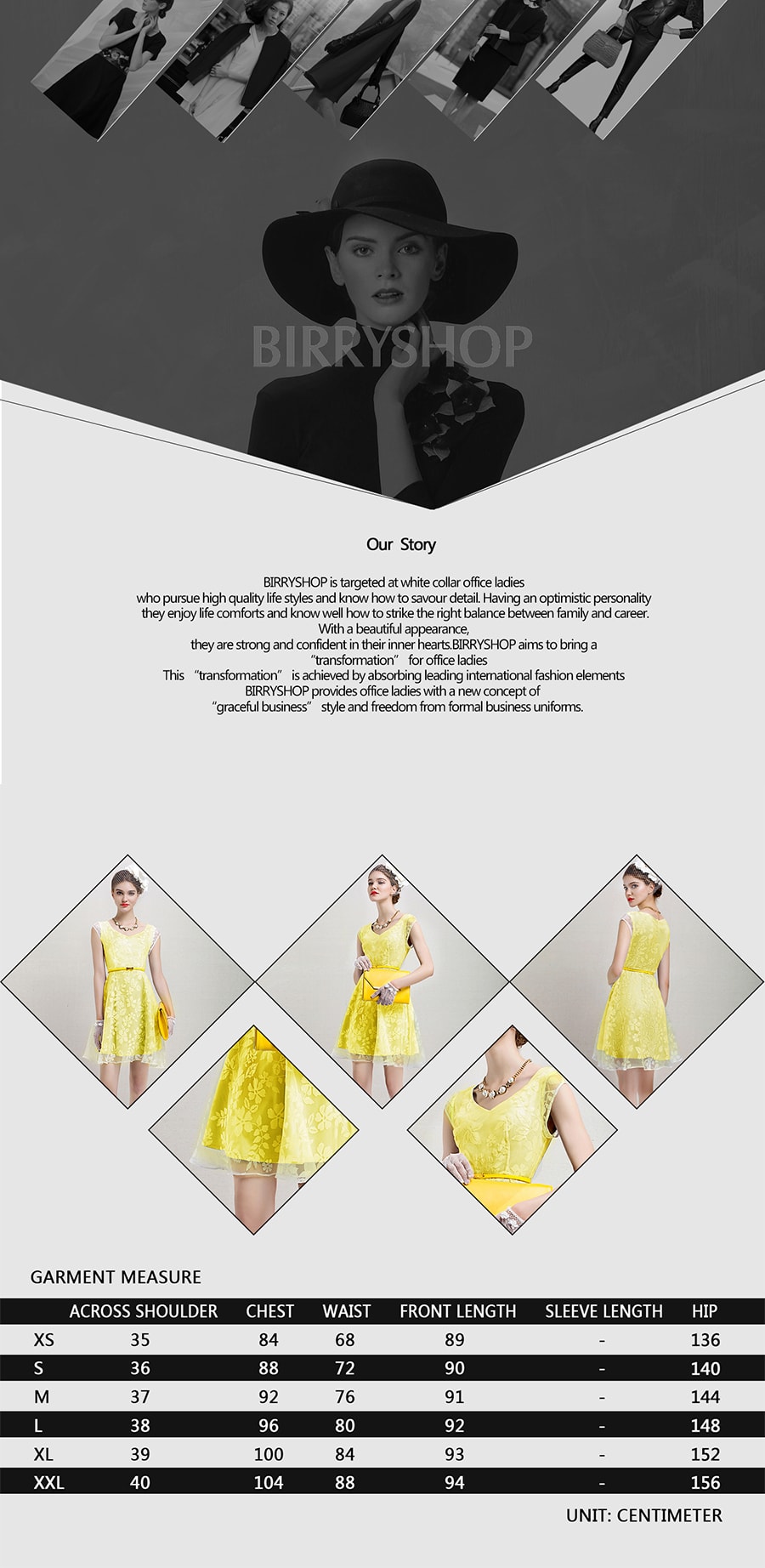 round collar organza printed workday dress Yellow M