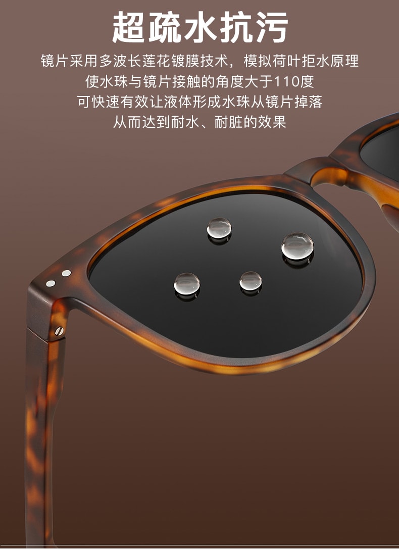 [中國直郵] 2022年新款折疊墨鏡女 夏防曬 偏光防紫外線 太陽眼鏡 淺茶色 隨機贈送收納包