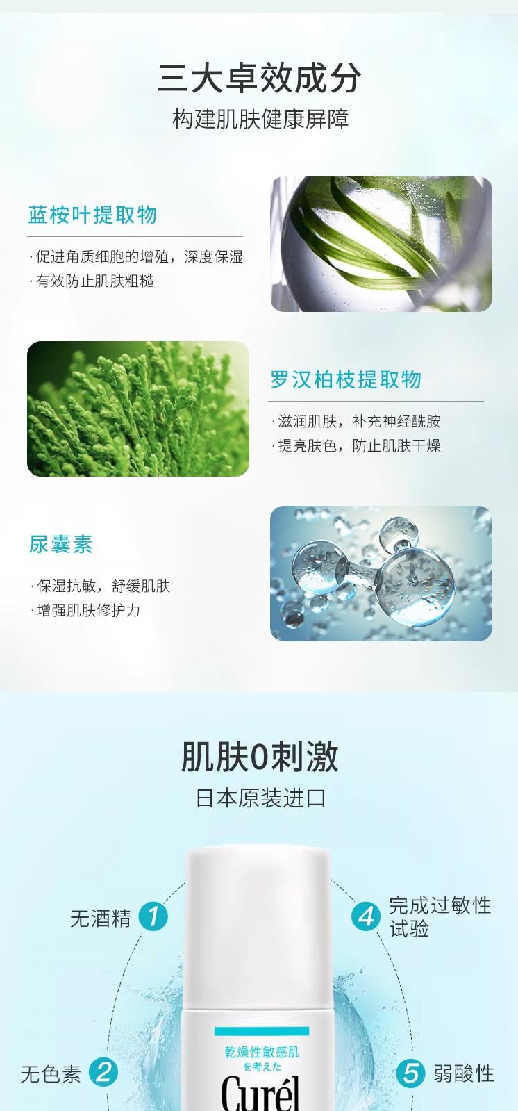 【日本直效郵件】 日本 CUREL 珂潤 潤浸乳液 乾皮敏感肌肉保濕保濕 120ml