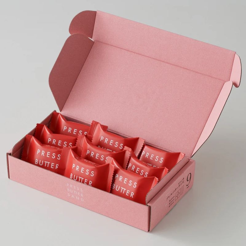 【日本直邮】日本 press butter sand 人气伴手礼 草莓奶油夹心曲奇 9个装