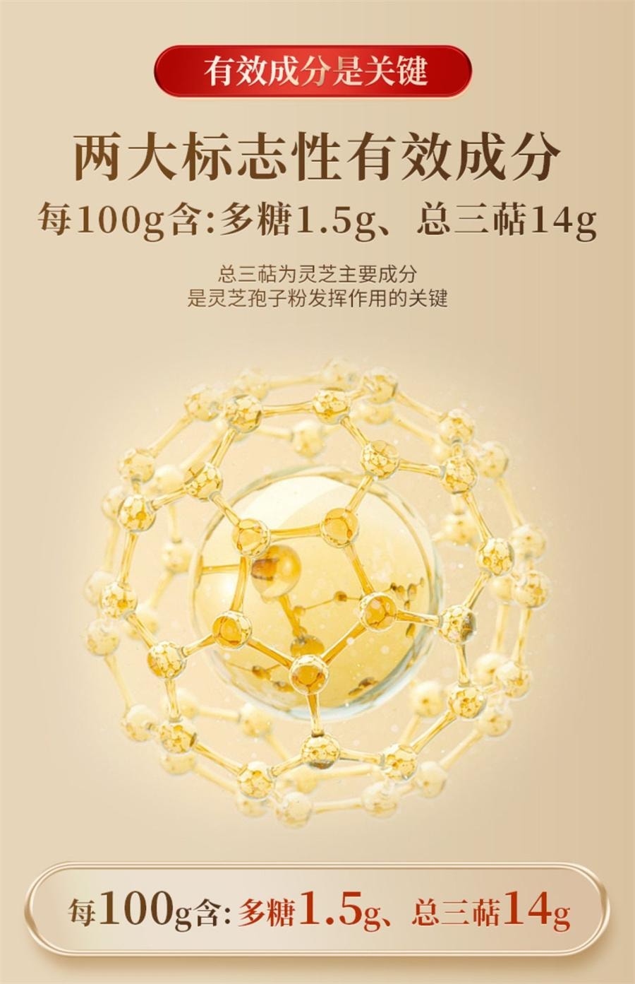 【中国直邮】 方回春堂 有机破壁灵芝孢子粉林芝孢子粉送礼长辈  60袋/盒