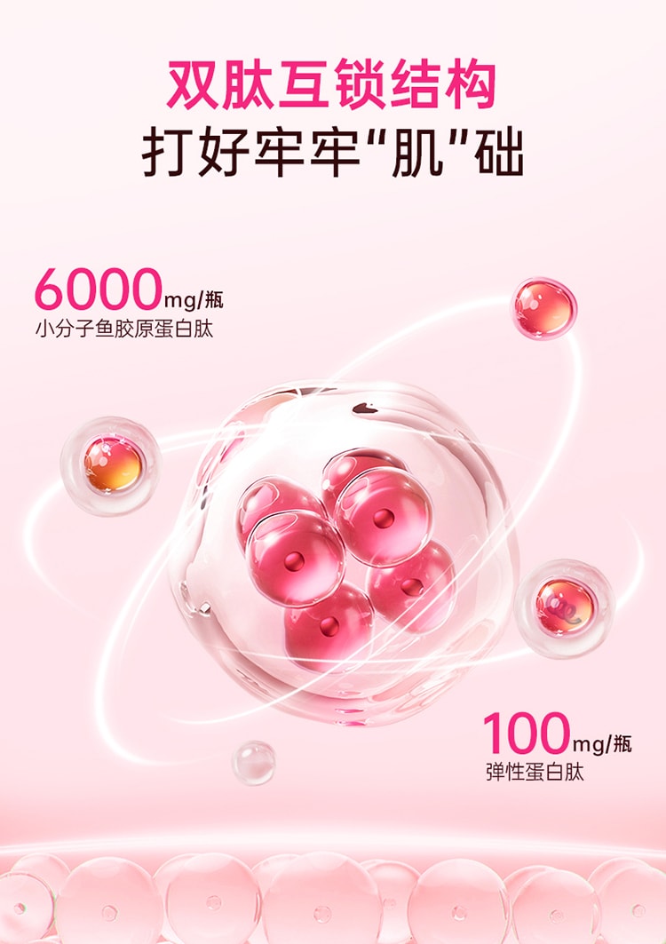 中国Lumi 6000mg胶原蛋白肽液态饮+100mg弹性蛋白肽 提拉抗老 重塑嘭弹少女肌 25ml*10支入