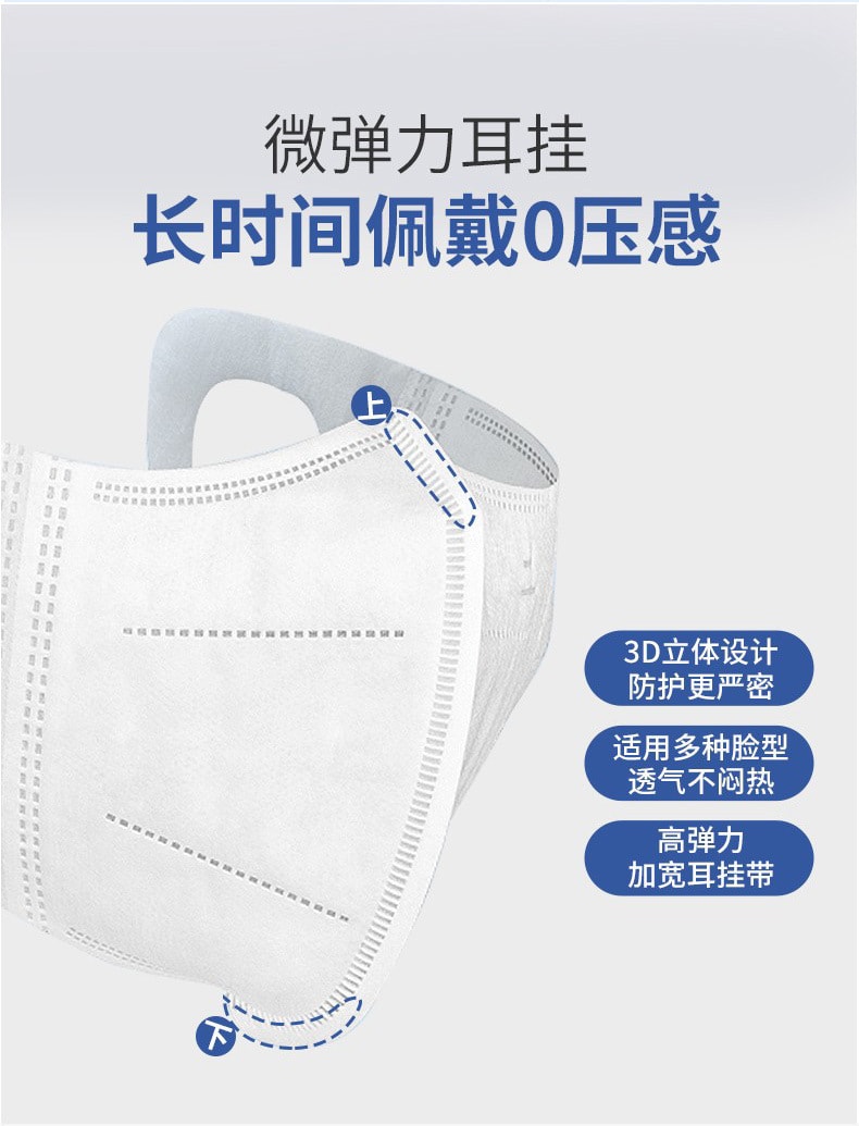 【中國直郵】BNOWI/班諾維 3D立體隔離口罩獨立包裝 50隻黑色+50隻白色