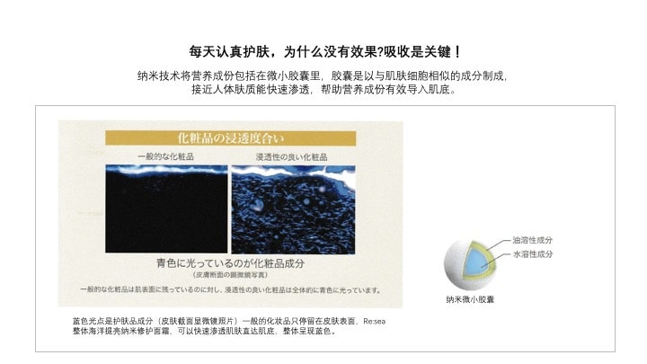 【香港直邮】日本RE:SEA 海洋提亮修护纳米面霜 抗初老鱼子精华面霜 50g