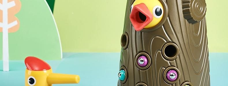 BC BABYCARE 儿童益智玩具 亲子互动游戏道具 啄木鸟捉抓虫子