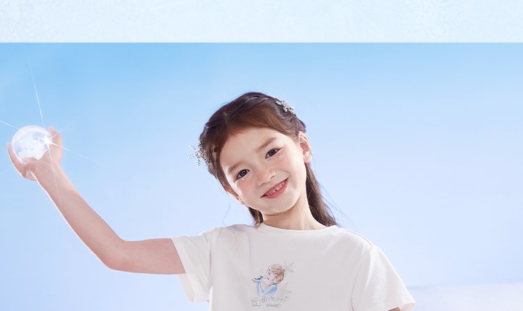 【中国直邮】迪士尼 女童爱莎公主裙子  身高160cm 海蓝