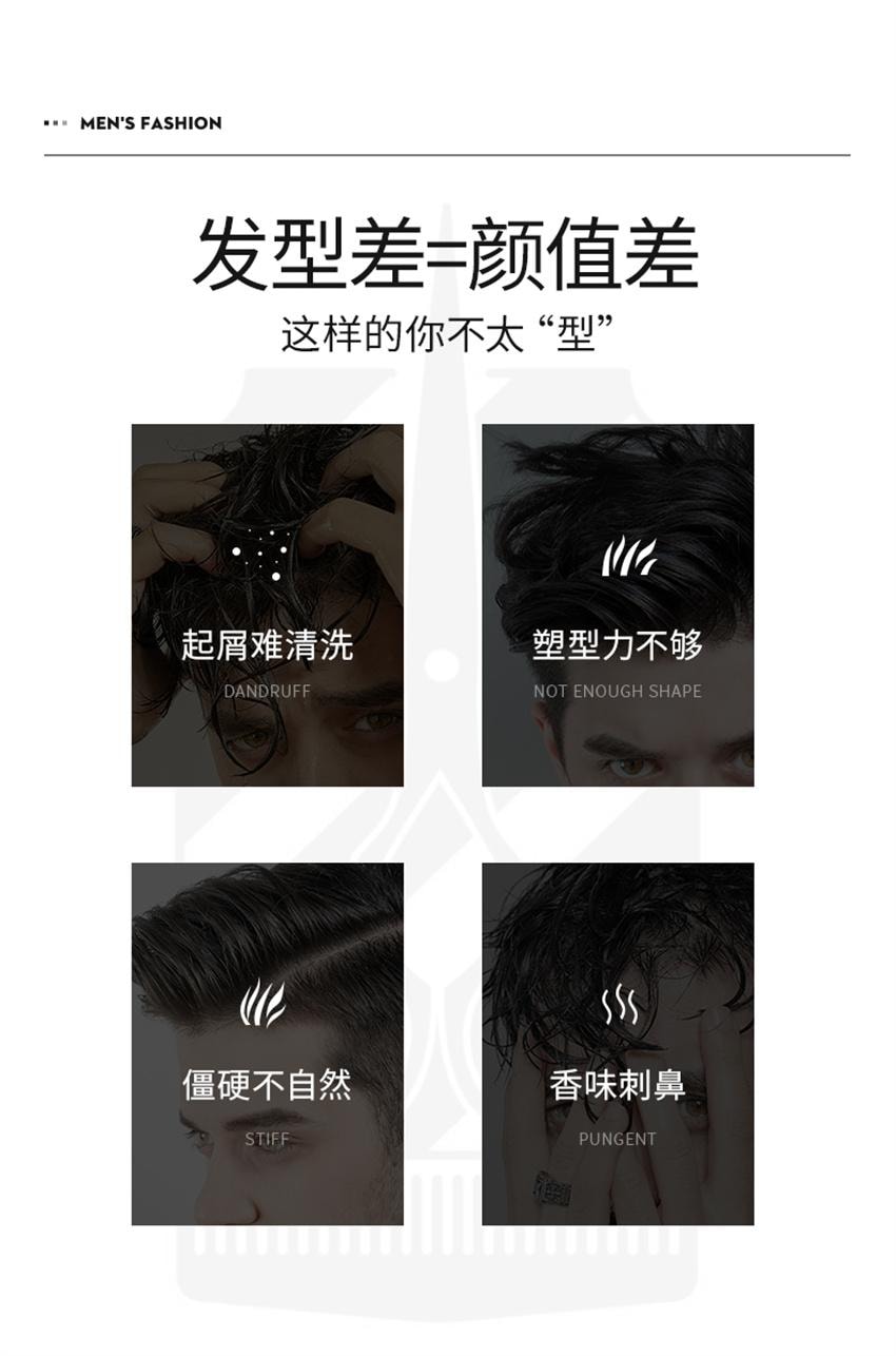 【中国直邮】 维特丝 潮派定型发蜡 男士定型清香自然蓬松发胶哑光保湿发油啫喱膏 100g/瓶