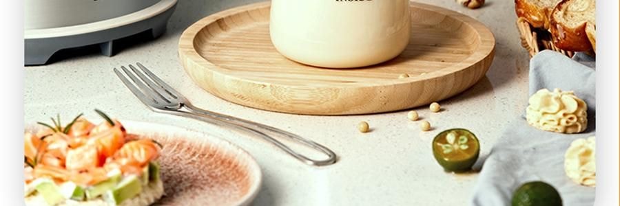 BEAR小熊 破壁机豆浆机搅拌机 自动清洗 中途加料 海盐灰白 