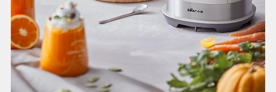 BEAR小熊 破壁机豆浆机搅拌机 自动清洗 中途加料 海盐灰白 